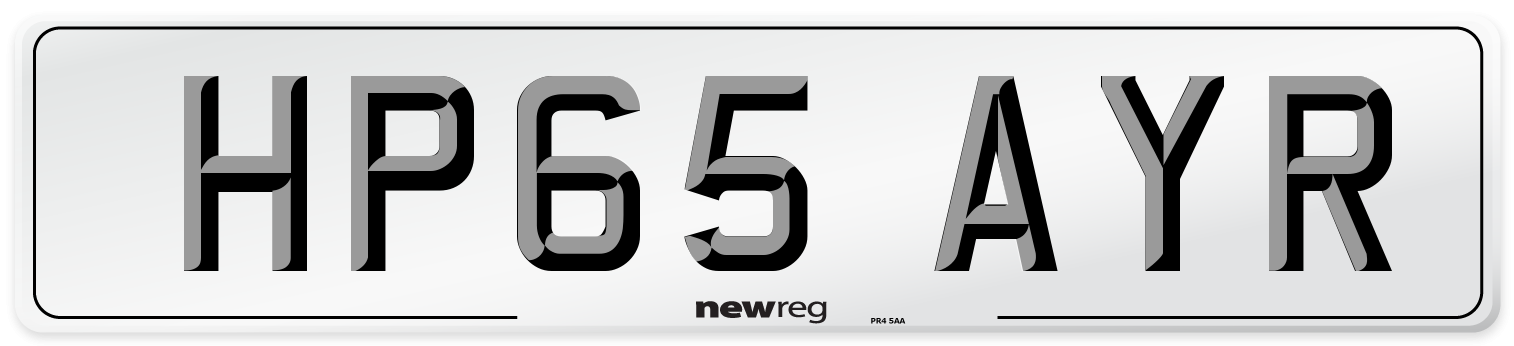 HP65 AYR Number Plate from New Reg